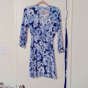Old Navy: Flowy Blue flower dress XS